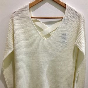 Ivory Criss-Cross Sweater